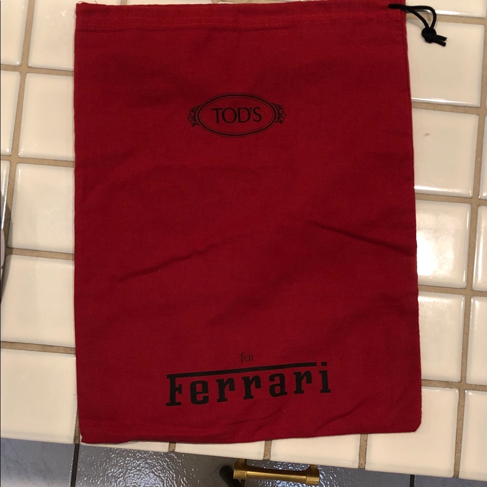 Tod's Red Dust Bag for Ferrari great used conditions
